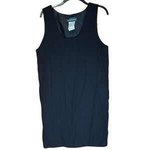 Harvé Benard Vtg Black Wool Sleeveless Sheath Dress Pockets Sz 10 Lined Classic